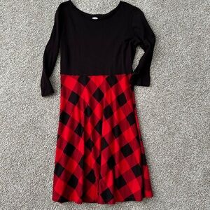 Old navy Black and Red Plaid Dress girls size xxl (16)